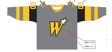 Twill brodert hockeytrøye
